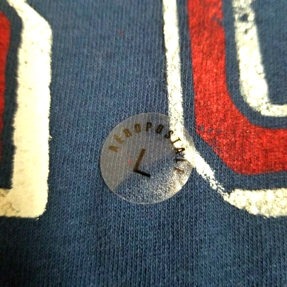 AEROPOSTALE MENS/WOMEN'S BLUE GRAPHIC T-SHIRT SIZE L - Picture 4 of 6